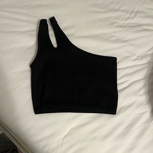 Aerie womens ribbed one shoulder top